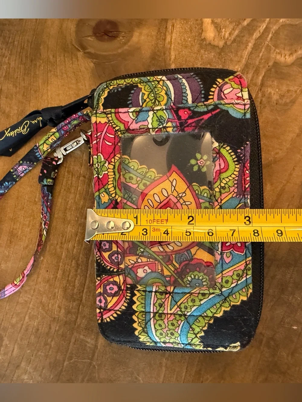 Vera Bradley Vintage Wristlet Wallet, Retired Paisley Pattern “Symphony In Hue”